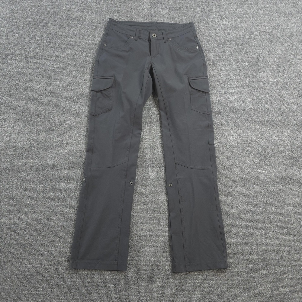 Kuhl Pants Womens 0 Short Gray Freeflex Roll-Up Cargo Hiking Travel Outdoors